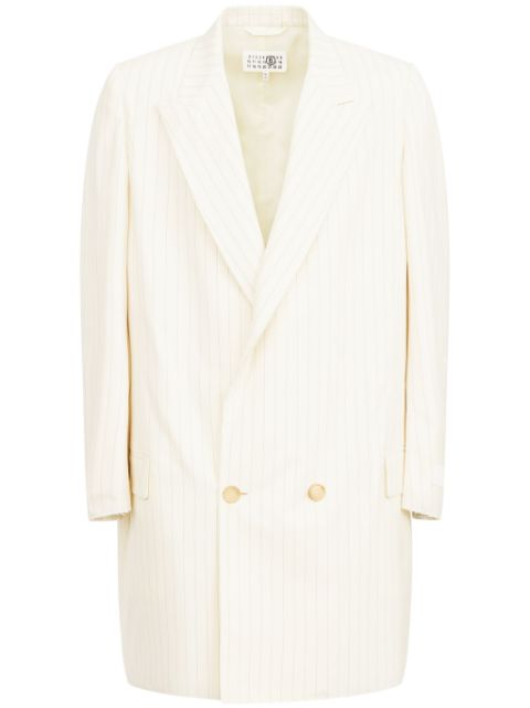 MM6 Maison Margiela oversized pinstripe double-breasted blazer Women