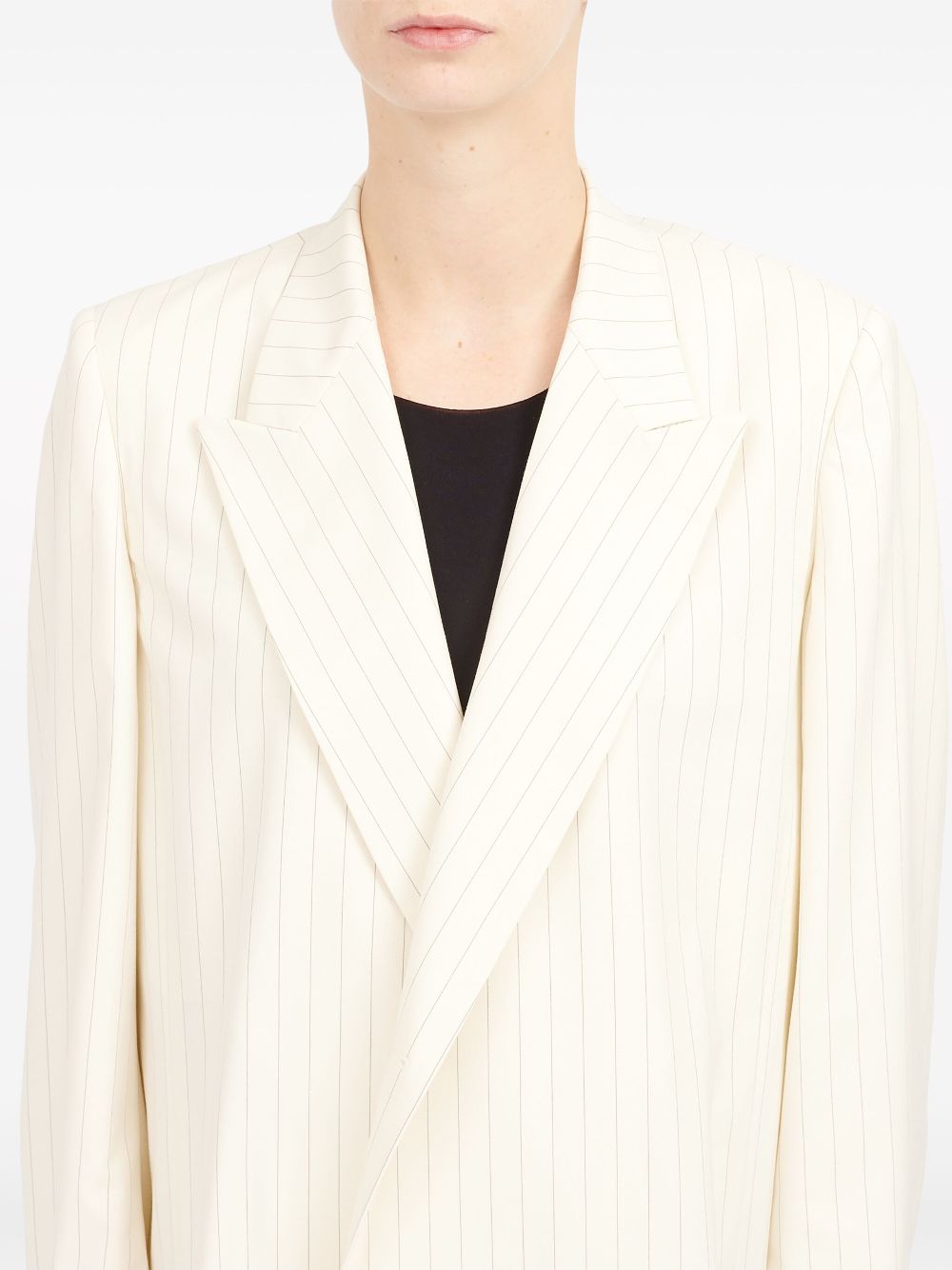 MM6 Maison Margiela oversized pinstripe double-breasted blazer Women