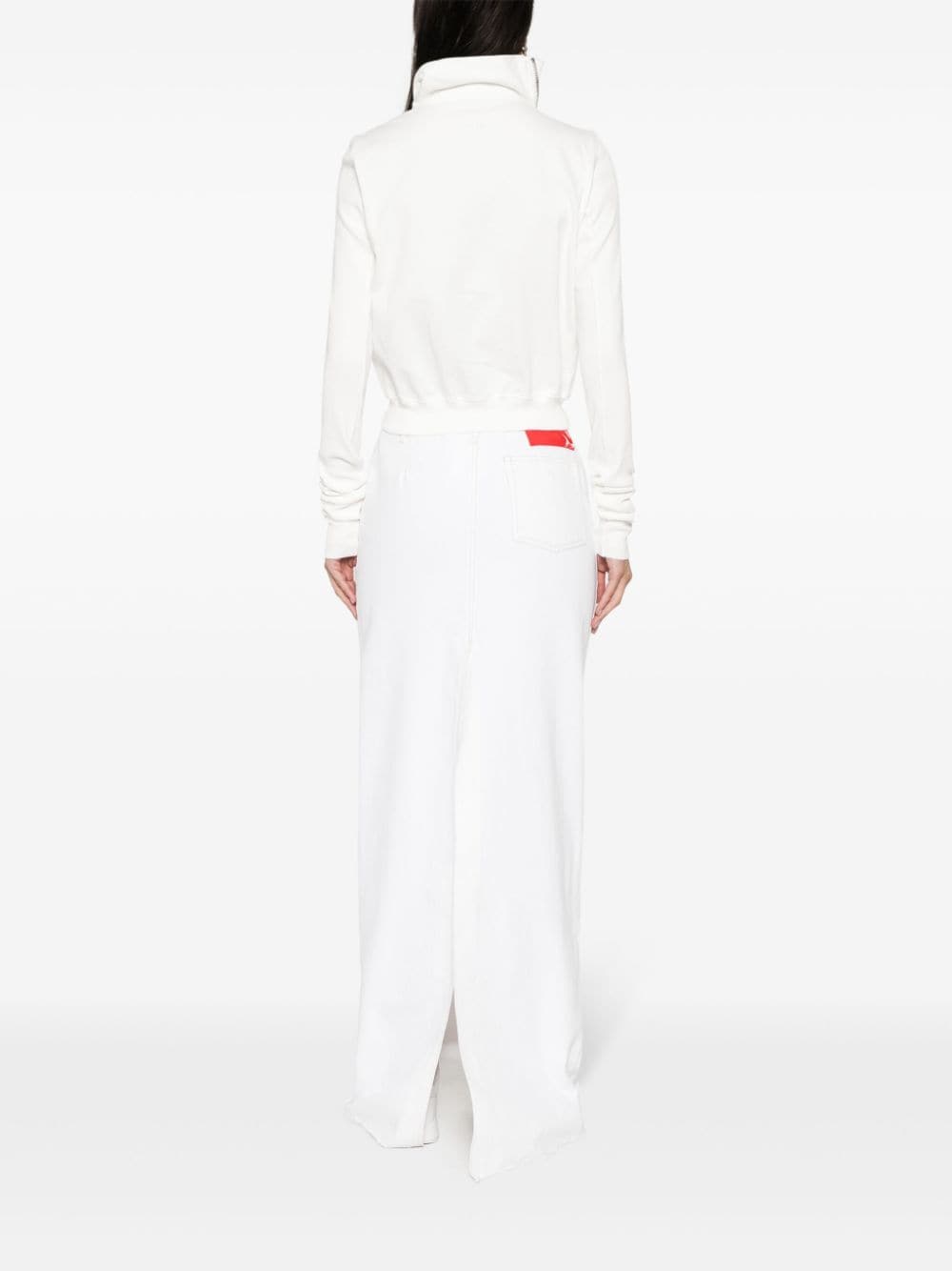 Shop Rick Owens Drkshdw Cotton Zipped Top In White