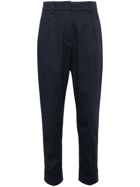 Peserico cuffed tapered trousers
