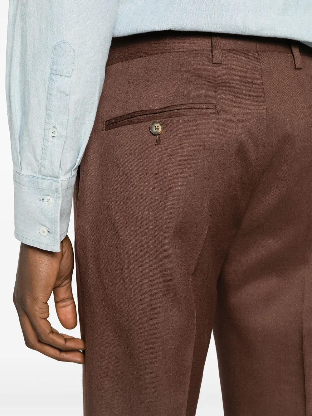 Lardini brooch-detail single-breasted Suit | Brown | FARFETCH