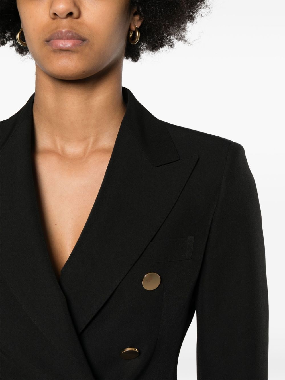 Shop Tagliatore Alicya Double-breasted Blazer In Black