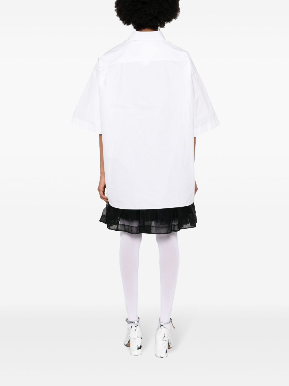 Maison Margiela creased poplin fitted shirt Women