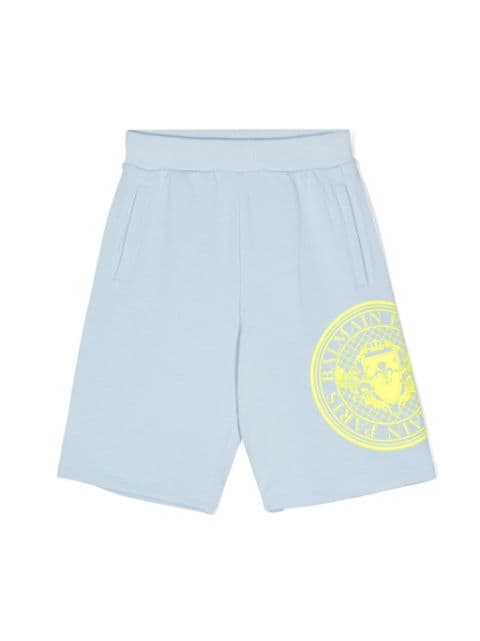 Balmain Kids shorts con logo engomado