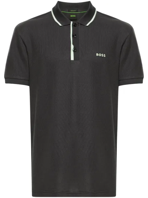 BOSS logo-appliqué cotton polo shirt