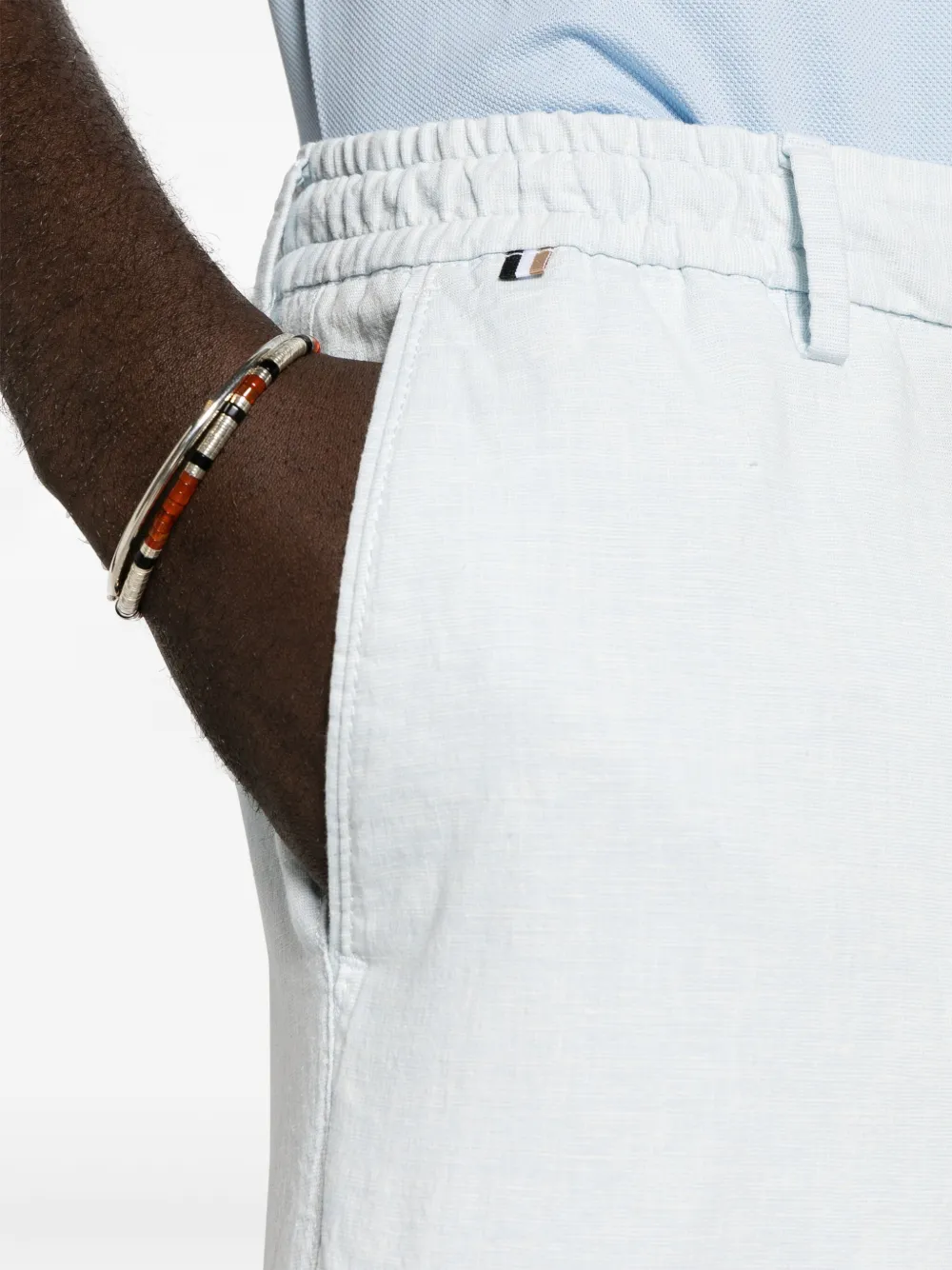 Hugo Boss Drawstring Bermuda Shorts In Blue