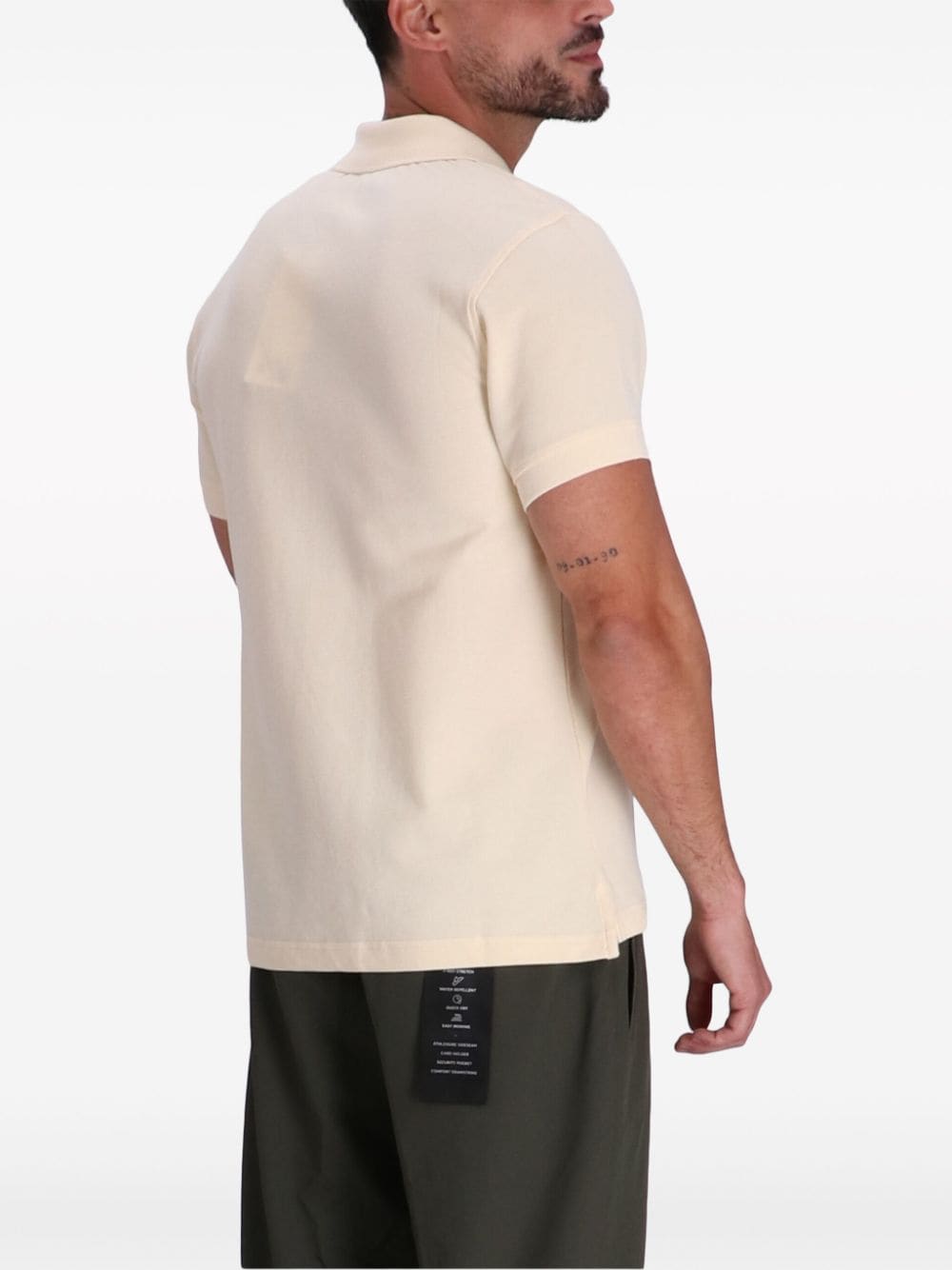 Shop Belstaff Logo-appliqué Polo Shirt In Neutrals