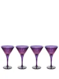 L'Objet Prism martini glasses (set of four) - Purple