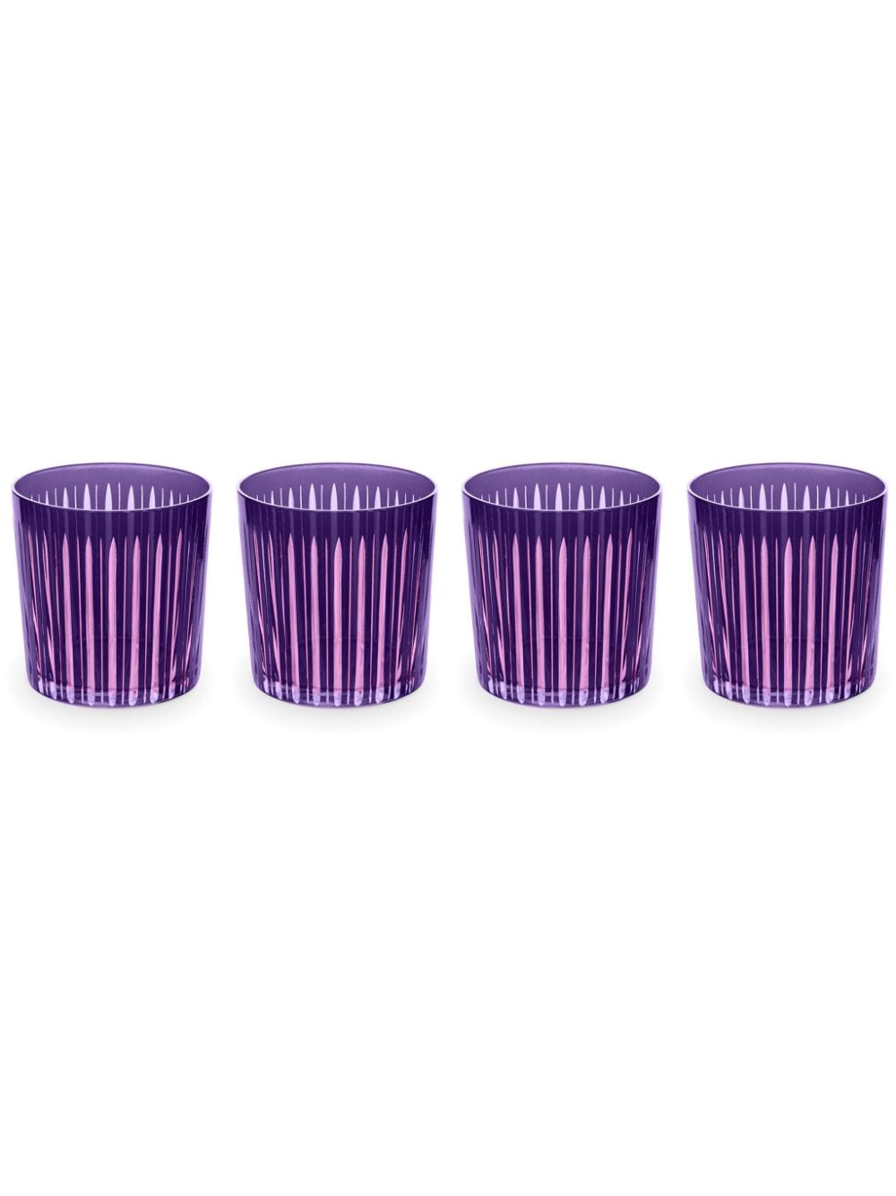 L'objet Prism Highball Glasses (set Of Four) In Purple