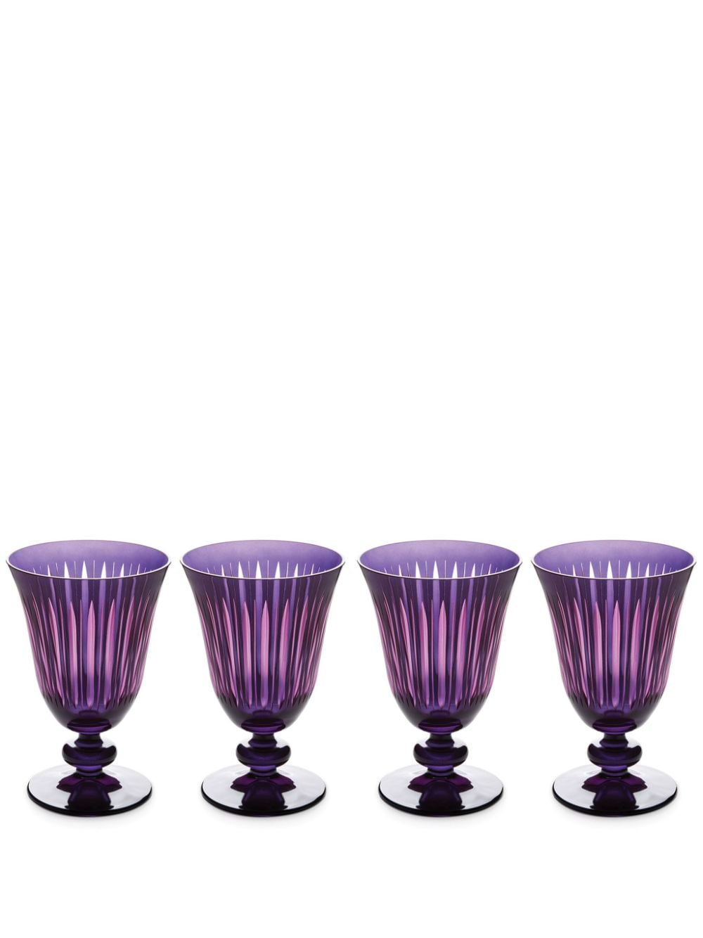 L'objet Prism Wine Glasses (set Of Four) In Purple