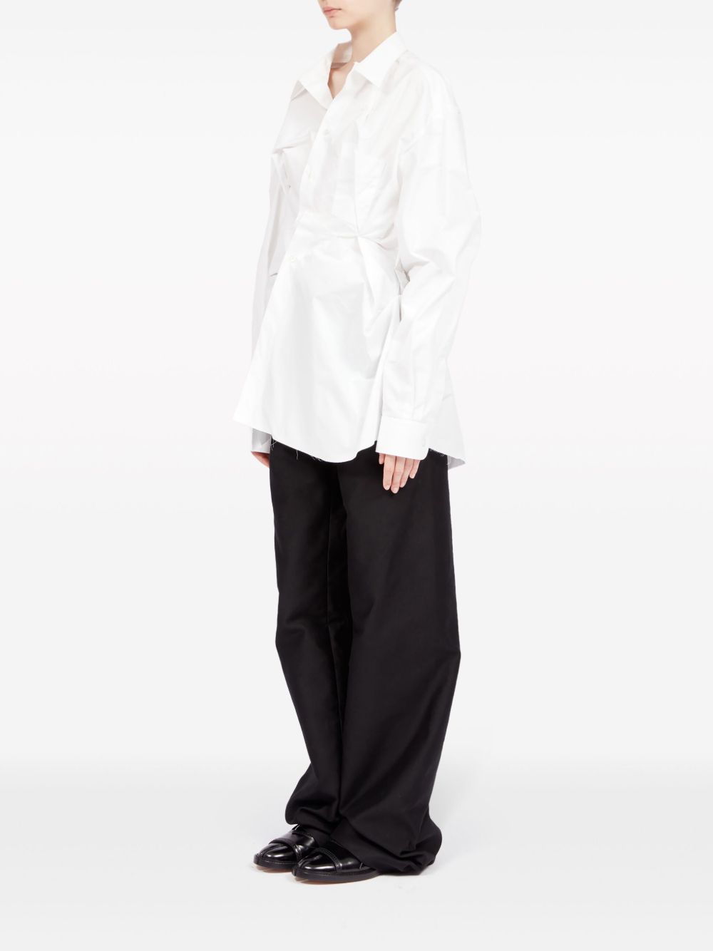 Maison Margiela asymmetric gathered shirt Women