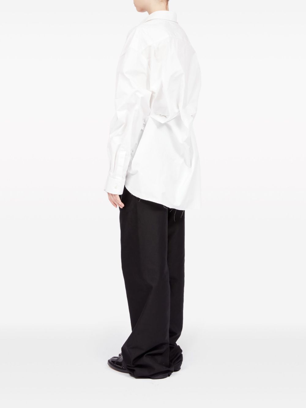 Maison Margiela asymmetric gathered shirt Women