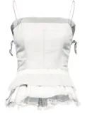 Maison Margiela Décortiqué satin top - Grey