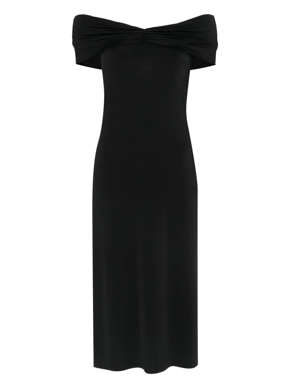 TWINSET Gesmockte midi-jurk Zwart