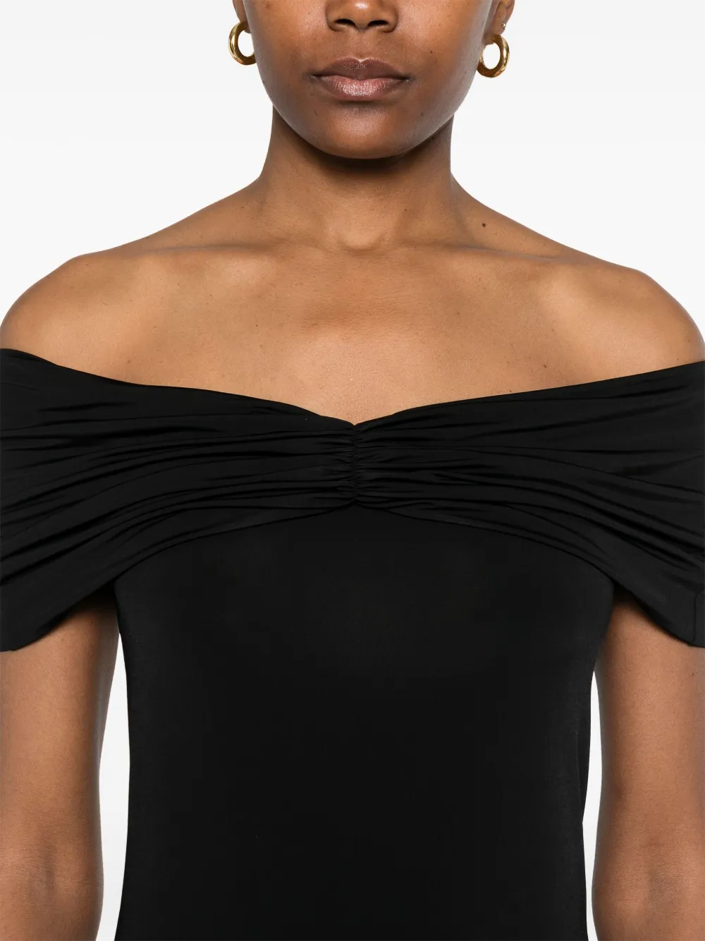 TWINSET Gesmockte midi-jurk Zwart