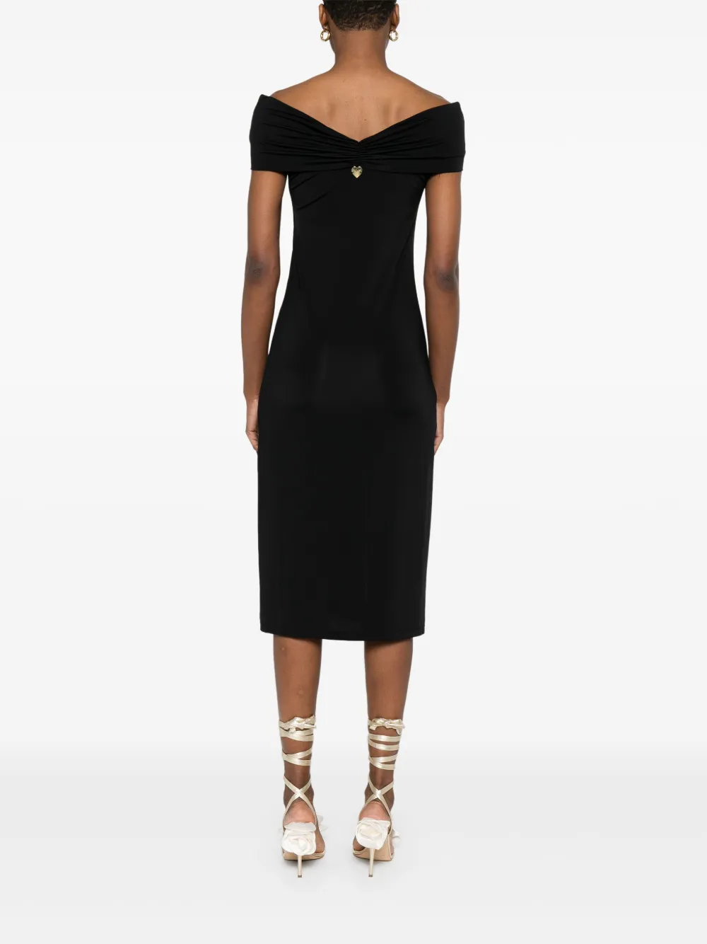 TWINSET Gesmockte midi-jurk Zwart
