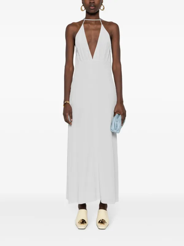 Toteme Halterneck Silk Dress - Neutrals
