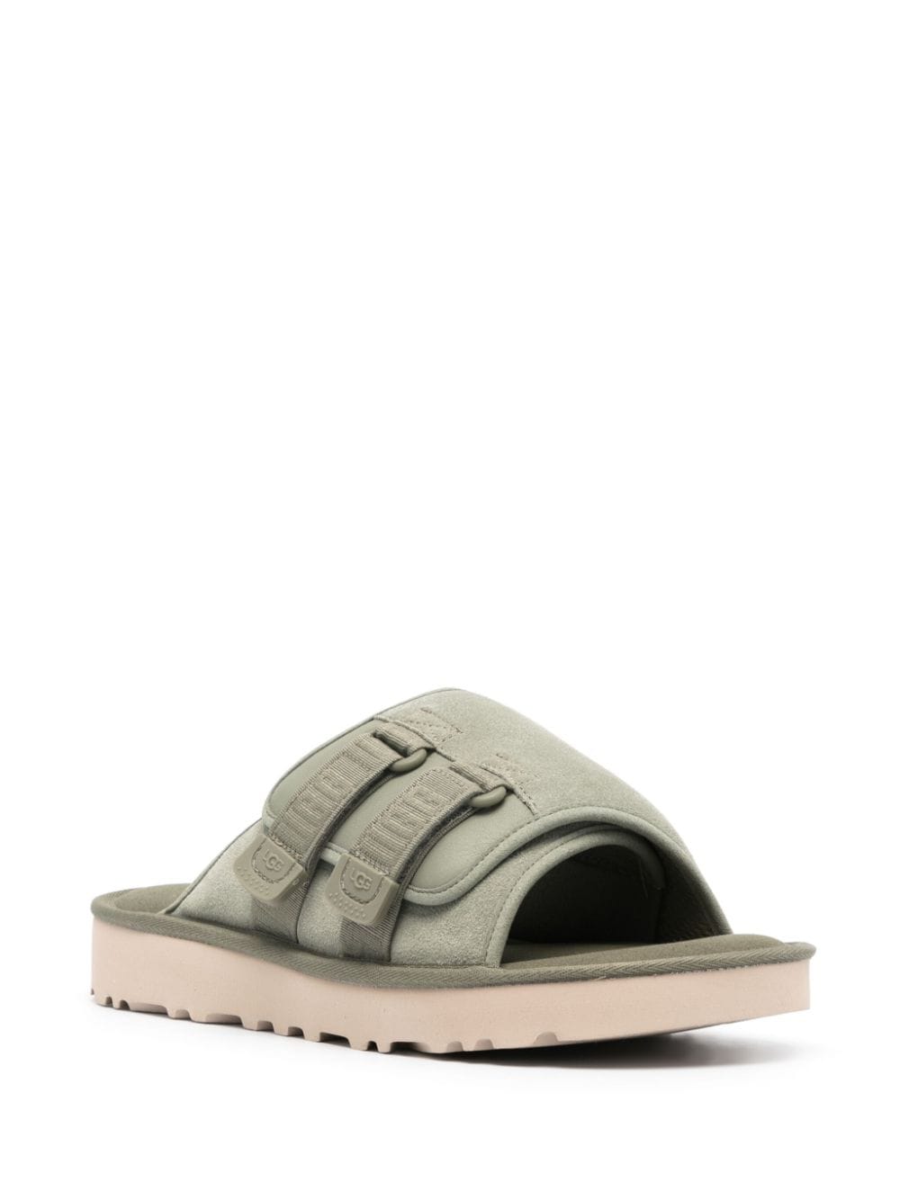 Shop Ugg Goldencoast Suede Slides In Green