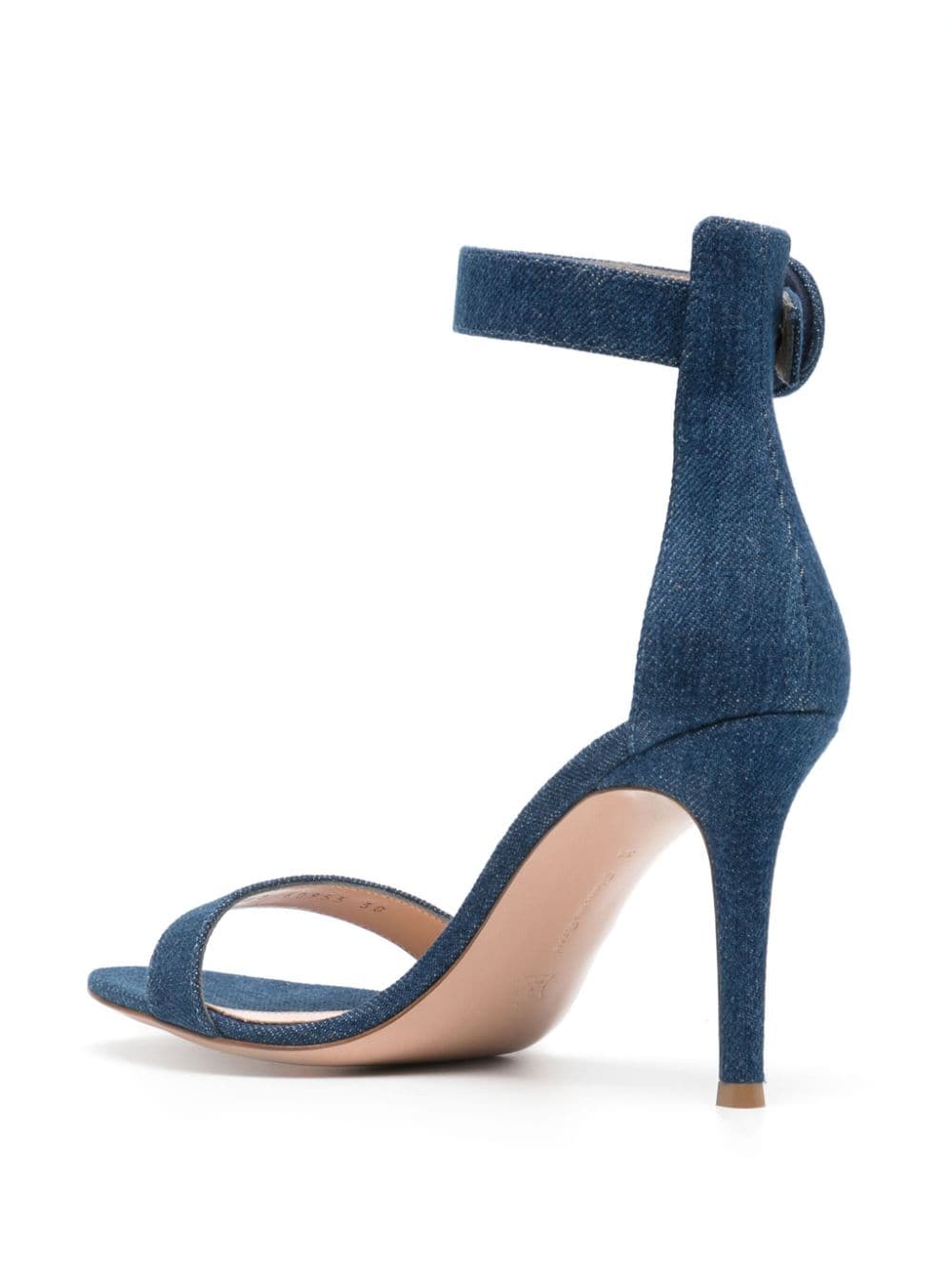Shop Gianvito Rossi Portofino 85mm Denim Sandals In Blue