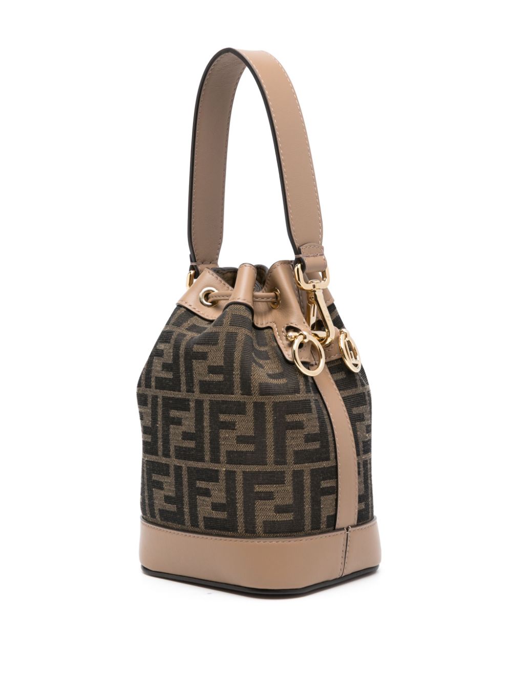 Shop Fendi Small Mon Tresor Bucket Bag In Brown