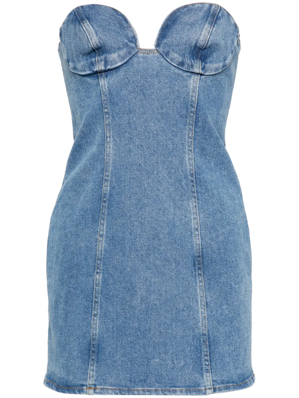 Magda Butrym Abito Denim Senza Spalline In Blue