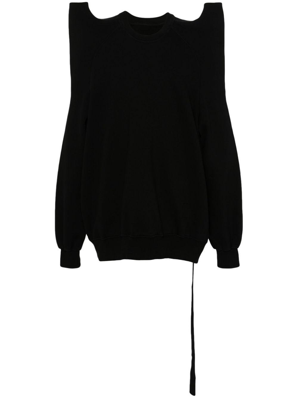 Rick Owens DRKSHDW Katoenen sweater met gestructureerde schouders Zwart