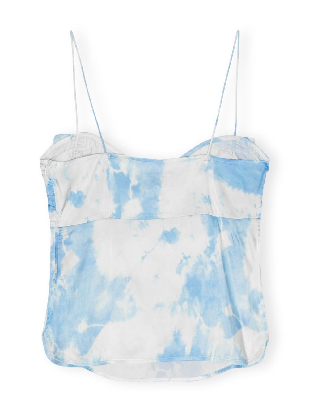 GANNI tie-dye satin top Women