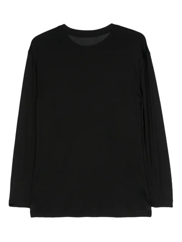 LEMAIRE long-sleeve Silk T-shirt | Black | FARFETCH