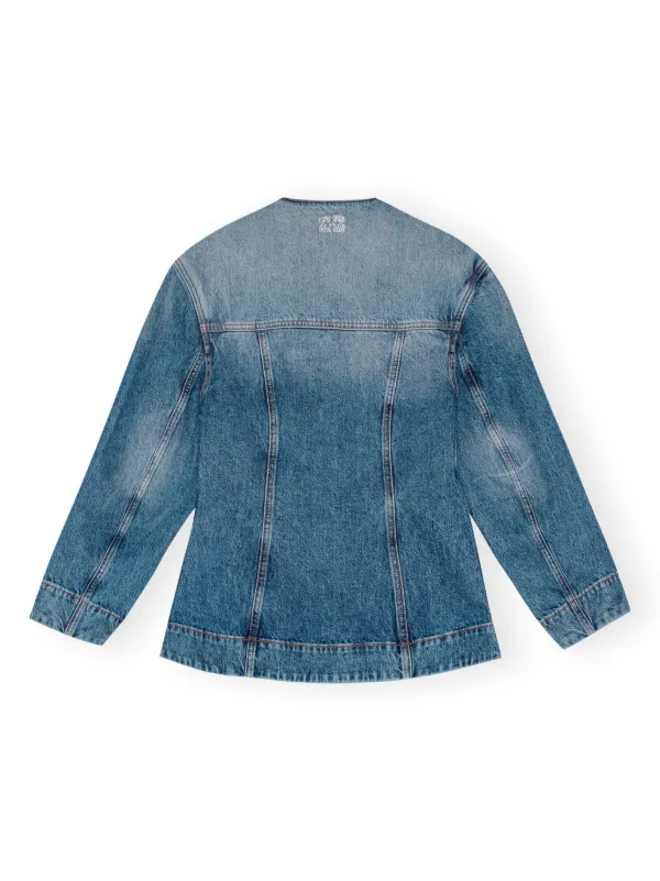 GANNI raw-cut Denim Blazer | Blue | FARFETCH