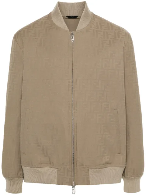 FENDI Zucca-jacquard bomber jacket