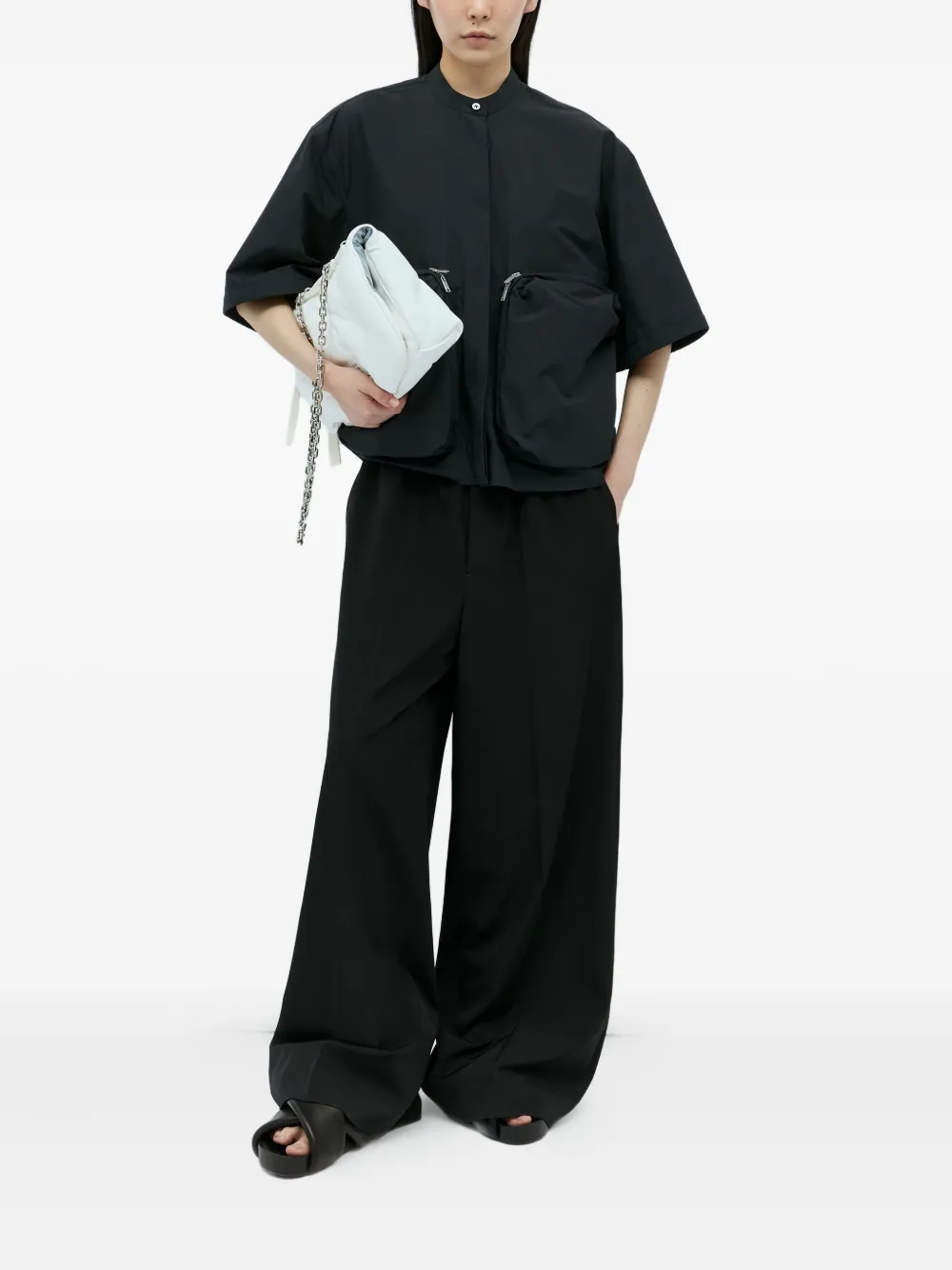 Jil Sander Patch Pocket shirt Zwart