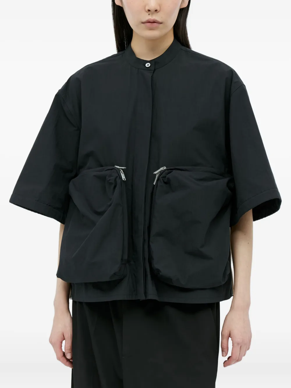 Jil Sander Patch Pocket shirt Zwart