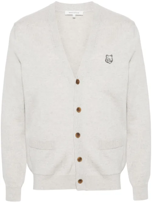 Cardigan Fox Head en laine - Maison Kitsuné - Modalova