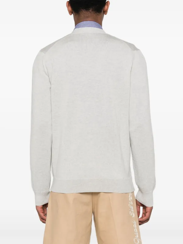 Maison Kitsuné Bold Fox Head Wool Cardigan | Grey | FARFETCH RO