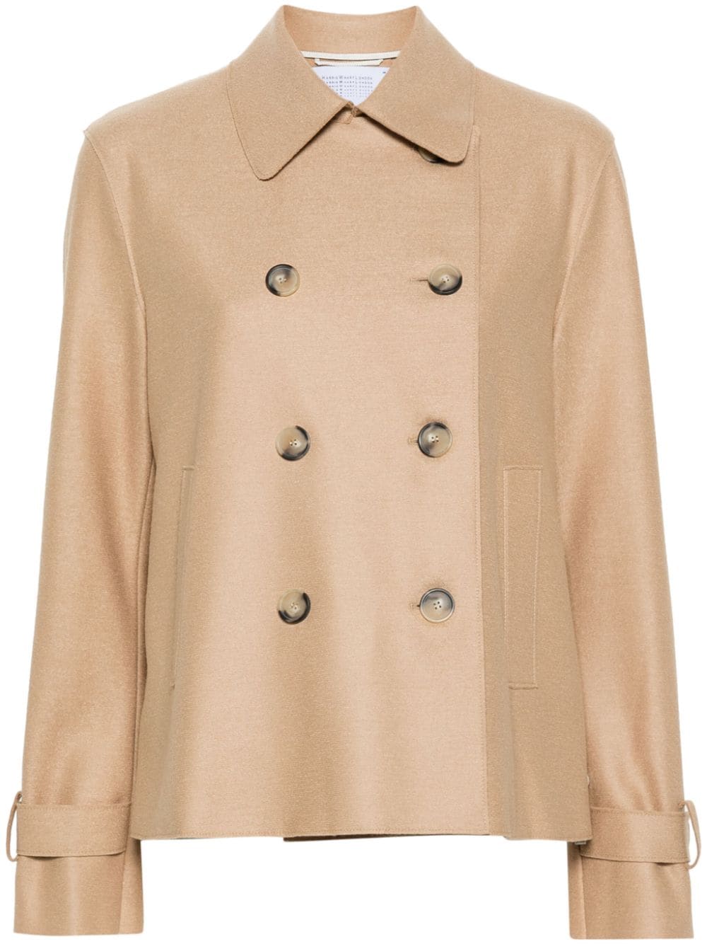 Harris Wharf London Double-breasted Wool Jacket In Neutral