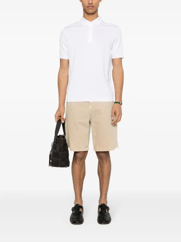 Herno Knitted Cotton Polo Shirt | White | FARFETCH