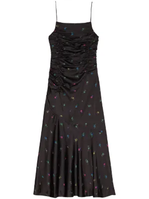 ganni embellished mesh midi dress GANNI Embellished Mesh Dress