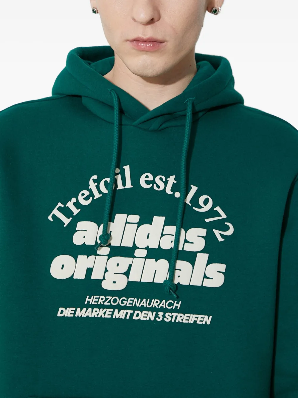 adidas Hoodie met logoprint Groen