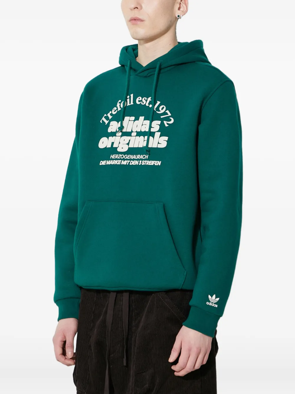 adidas Hoodie met logoprint Groen
