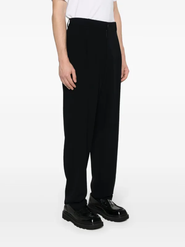 Giorgio Armani Wool Tapered Trousers | Blue | FARFETCH Giorgio Armani Wool Tapered Trousers | Blue | FARFETCH