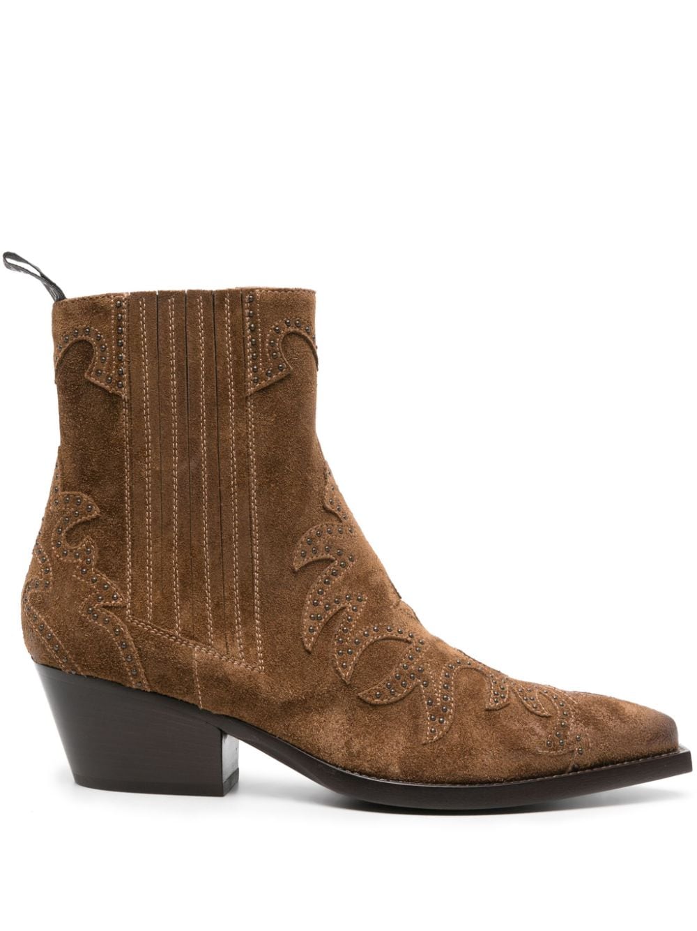 Shop Sartore 50mm Suede Ankle Boots In Brown
