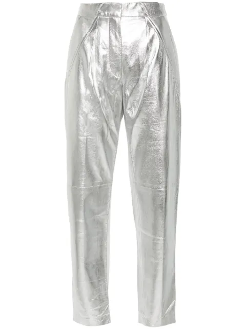 IRO pantalones ajustados con efecto metalizado