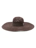 Peserico interwoven sun hat - Brown