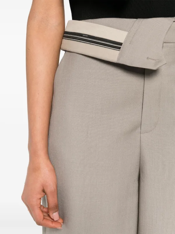 FENDI pressed-crease Tapered Trousers | Neutrals | FARFETCH