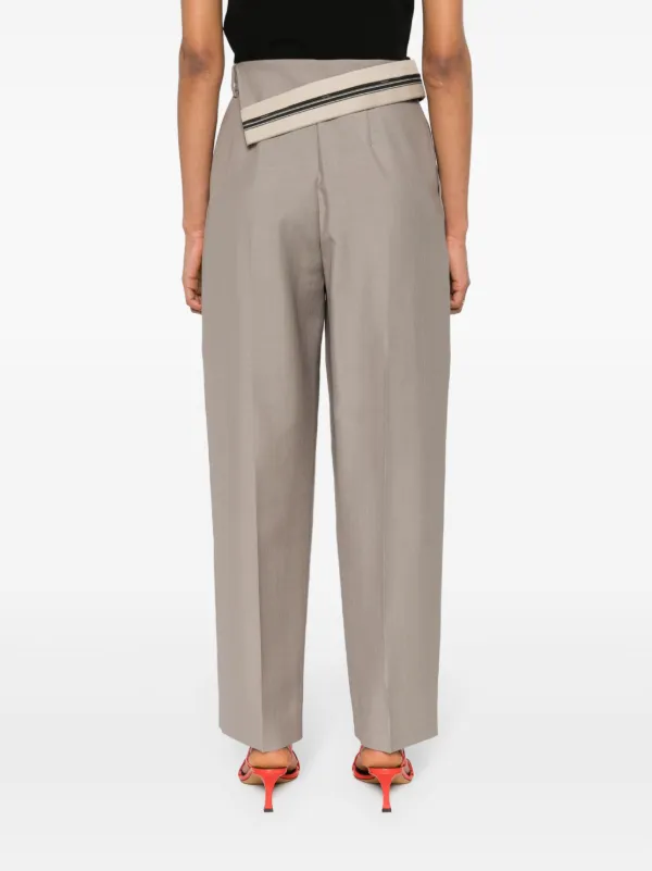 FENDI pressed-crease Tapered Trousers | Neutrals | FARFETCH