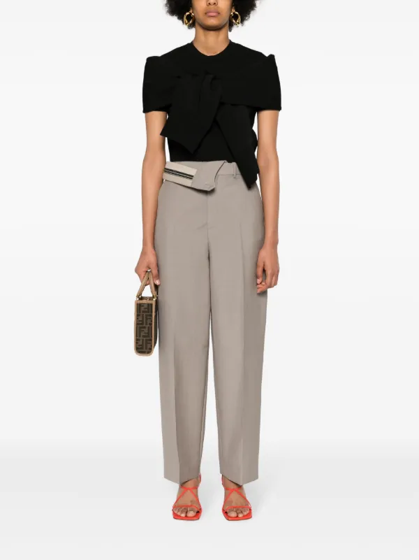 【送料&関税込】Fendi Tailored Gabardine Trousers Fendi Black Gabardine Trousers | italist