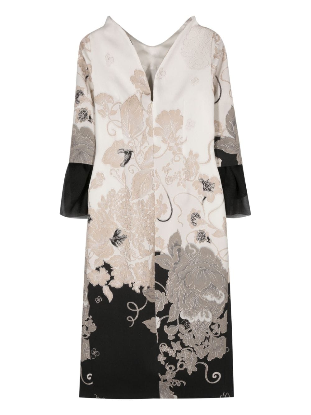 Image 2 of Fely Campo brocade faille midi dress