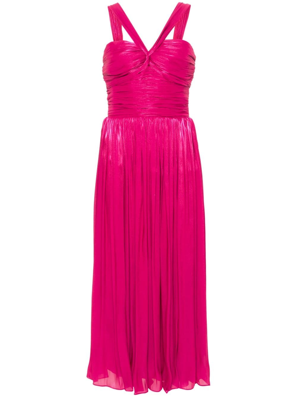 Costarellos Lurex Georgette-crepe Maxi Dress In Pink