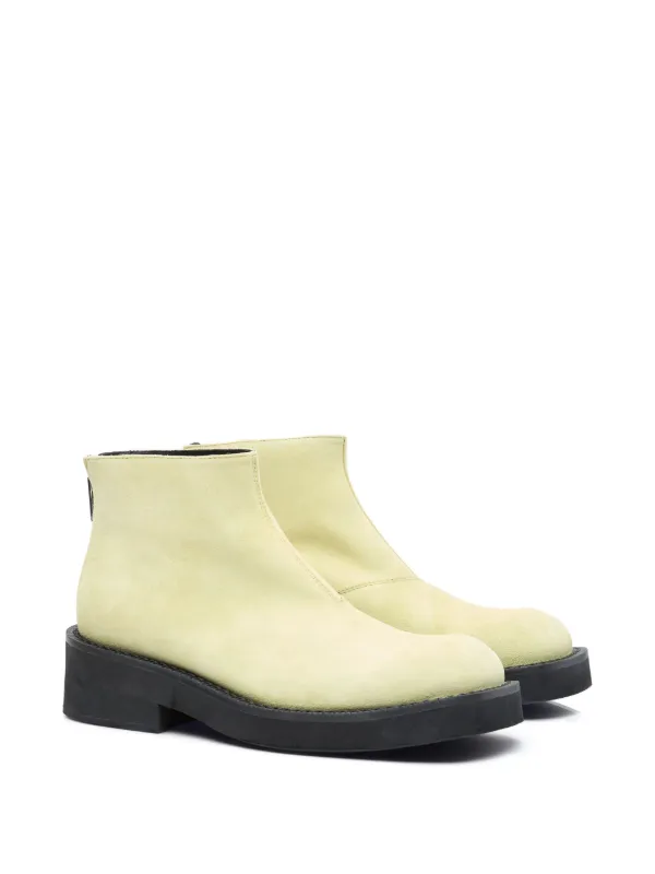 【MM6】レザーアンクルブーツ ベージュ MM6 Maison Margiela レザー アンクルブーツ | ニュートラル