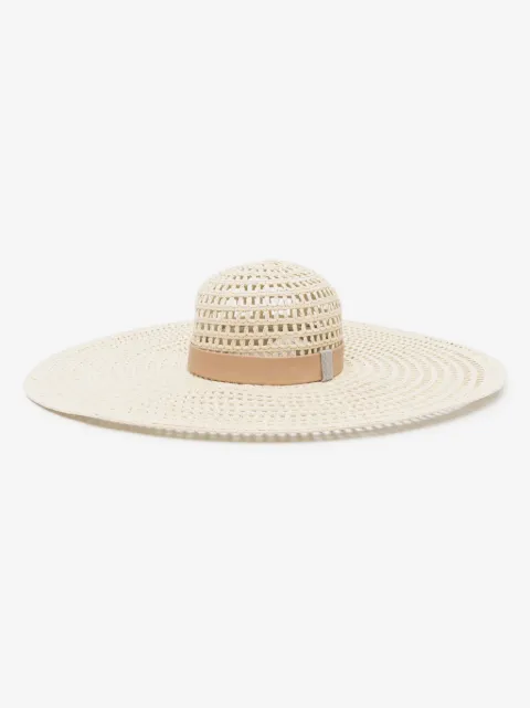 Peserico sombrero de verano con diseño entretejido